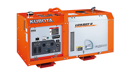 Kubota GL11000 lowboy diesel generator unit in orange and gray housing